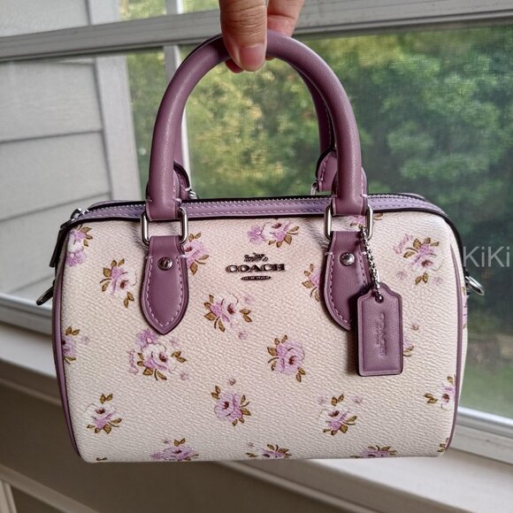 Coach Mini Rowan Crossbody Bag With Floral Print CAL69 - Picture 12 of 15